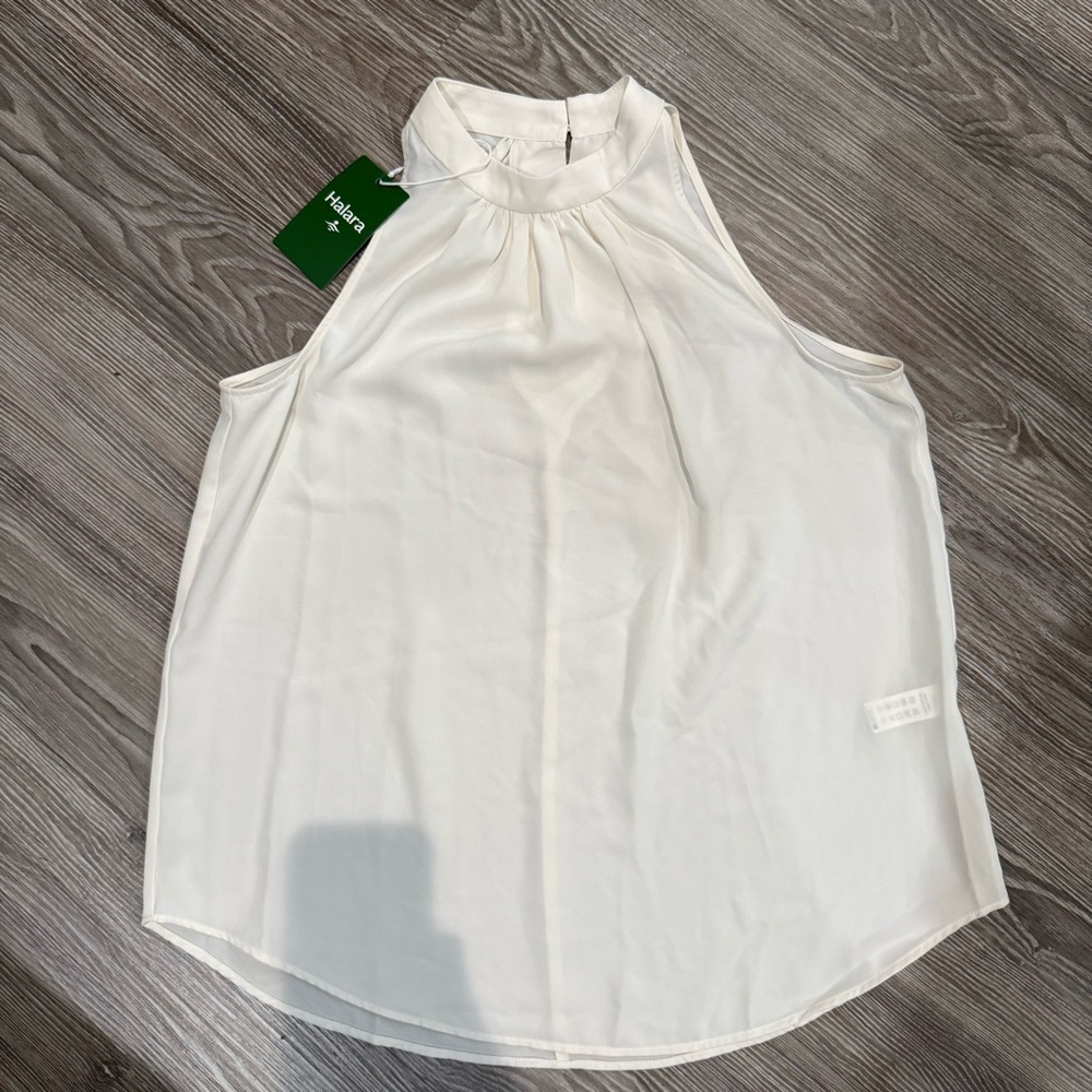 Halara Keyhole Back Halter Sleeveless Work Blouse Size S NWT